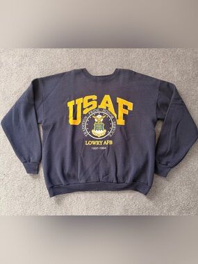 Vintage USAF Lowry Air Force Base 1937–1994 Sweatshirt Estimated XL